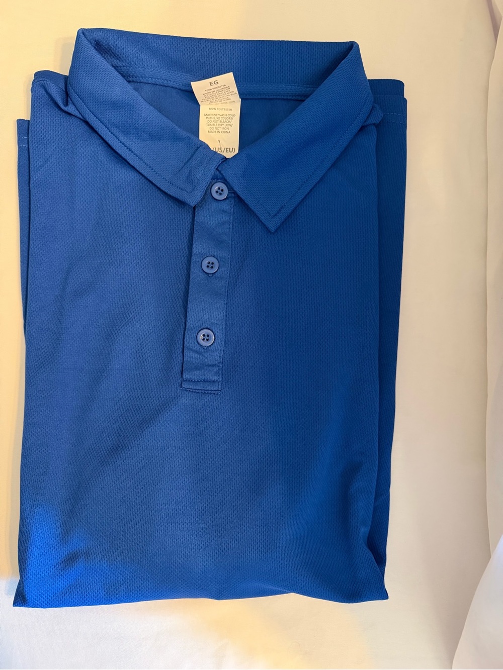 Men's Royal Blue Polo Shirt with Collared Placket